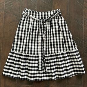 J. Crew Checkered Midi Skirt